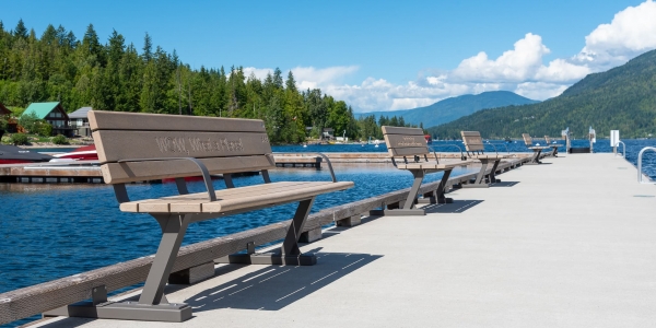 Wishbone Bayview Benches at Wild Rose Bay Properties in Eagle Bay BC